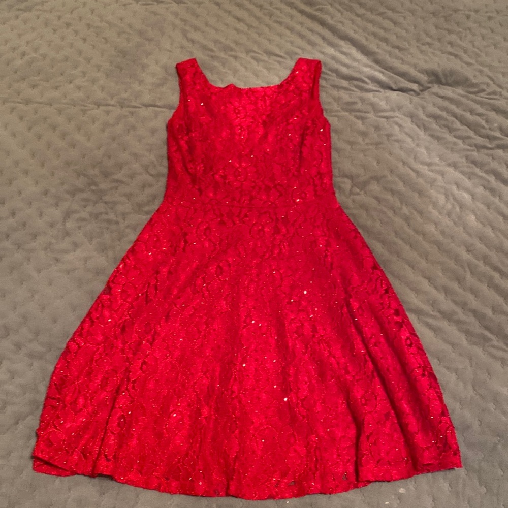 Sparkly short red dress